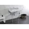 Kingston Brass 30 Carrara Marble Console Sink with Acrylic Legs, Marble WhitePolished Chrome LMS3030MASQ1 - alternate 5